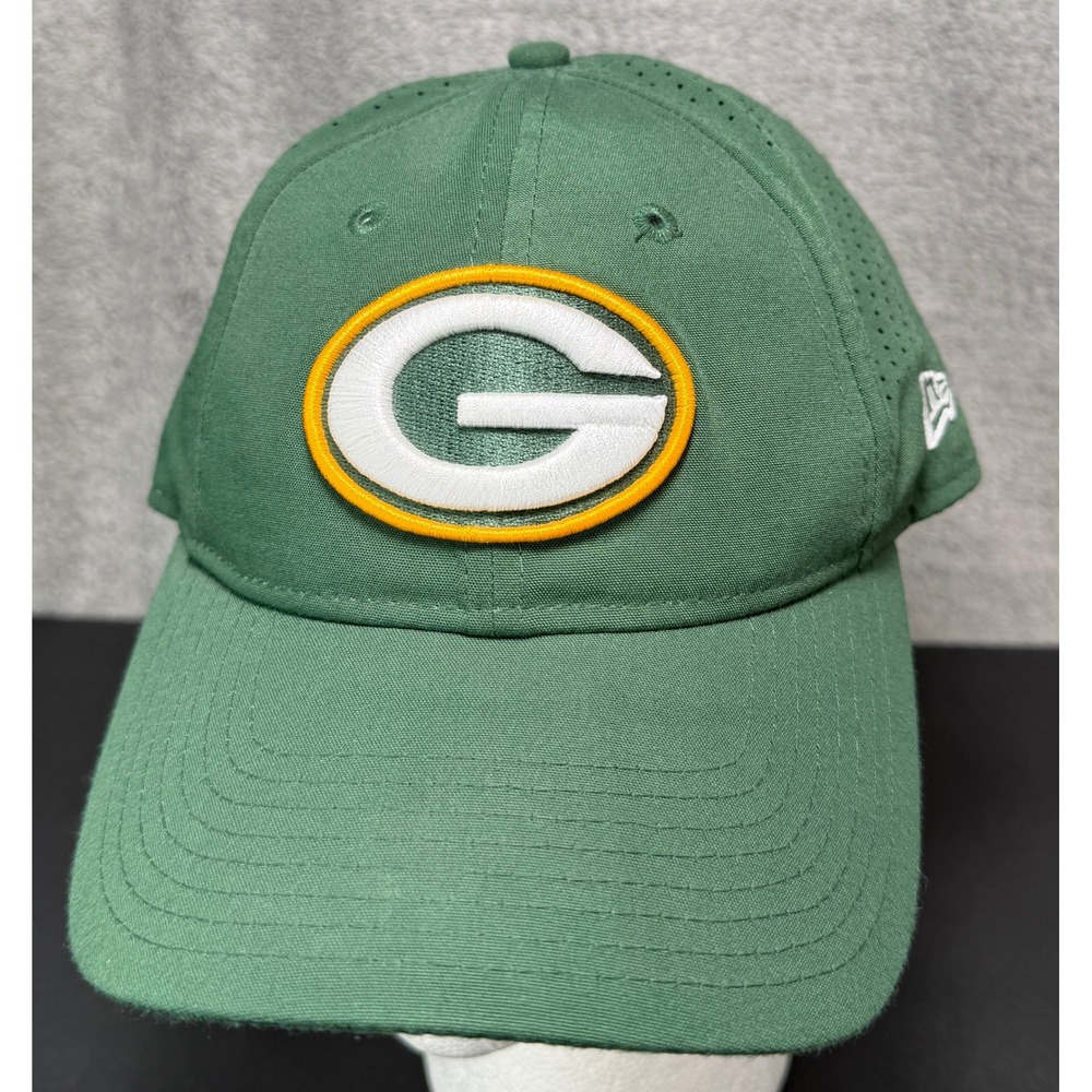 New Era Green Bay Packers Hat Mens OSFM Green NFL 9TWENTY Perforated Cap